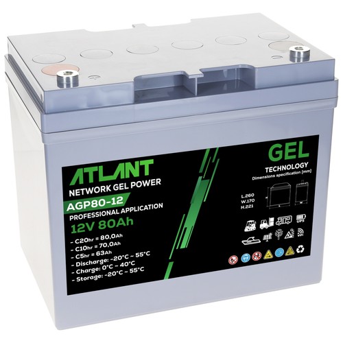 Akku 12v 80ah gel atlant - akku,