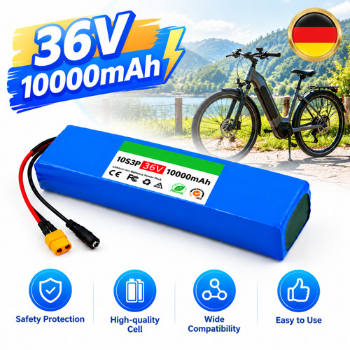 Ionen akku 36v - li-ionen-akku, 10000mah